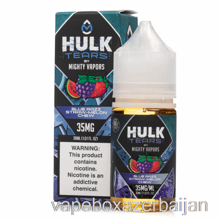 Vape Smoke Blue Razz Straw Melon Chew - Hulk Tears Salts - 30mL 35mg